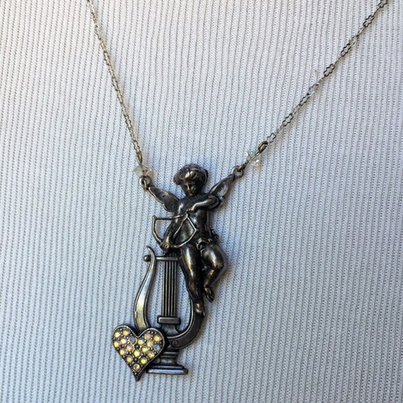 Vintage Pididdly Links Cupid Art Nouveau necklace - Picture 11 of 13